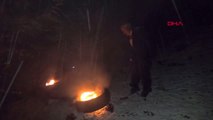 Ordu Fındık Üreticisi Zirai Don Riskine Karşı Bahçelerde Ateş Yakıyor