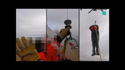 L'hélitreuillage du paquebot "Viking sky" filmé par les secouristes