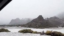 Así luce el manto blanco a estas horas en el Parque Nacional del Teide