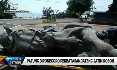 Diterjang Hujan, Patung Diponegoro Perbatasan Jateng-Jatim Roboh