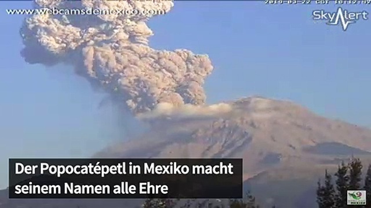 Popcatepetl spuckt wieder Asche