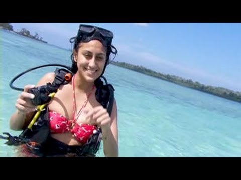 Beach babe Karuna goes scuba diving in the Andamans