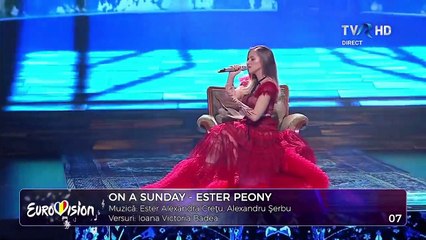 Ester Peony - On A Sunday - Eurovision 2019 Final Romania