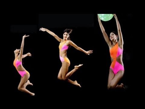 Hunt For The Kingfisher Calendar Girl 2013: Girls pose mid-air