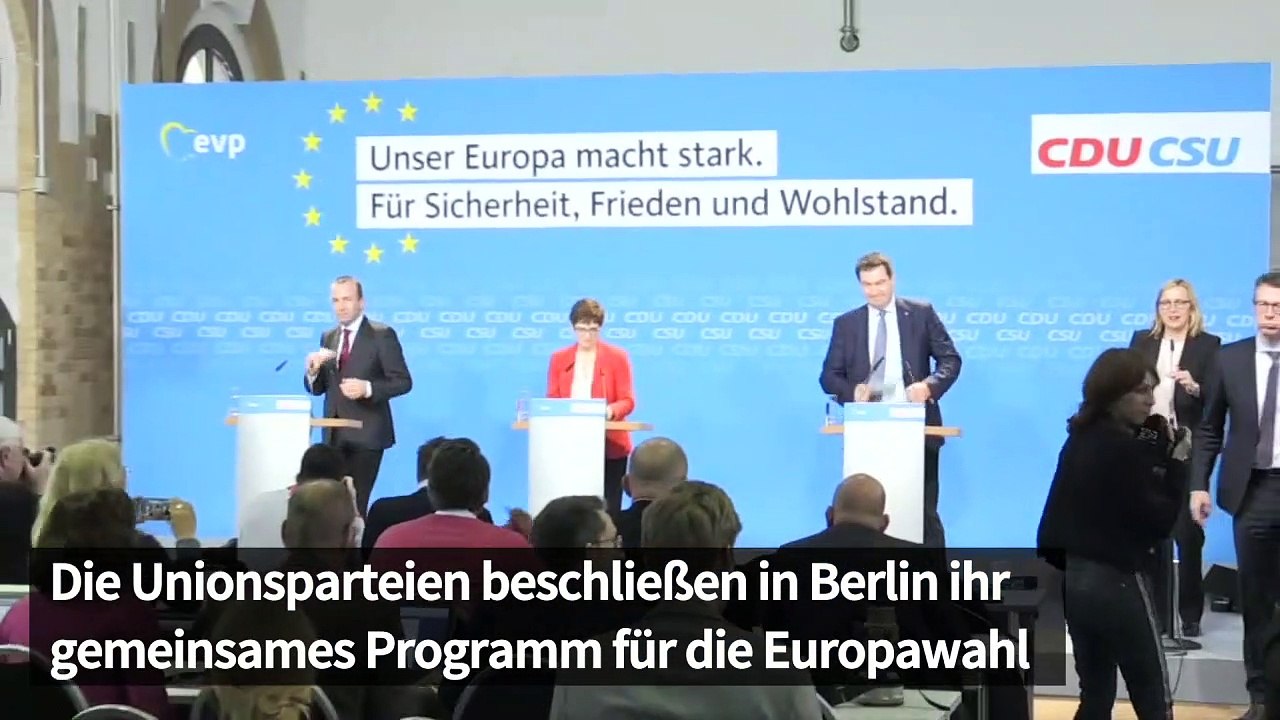 Union will bei Europawahl 'mit Abstand' stärkste Kraft werden