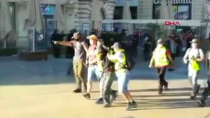 Dha Dış - Sarı Yelekli Sivil Polisler, Eylemcileri Gözaltına Aldı