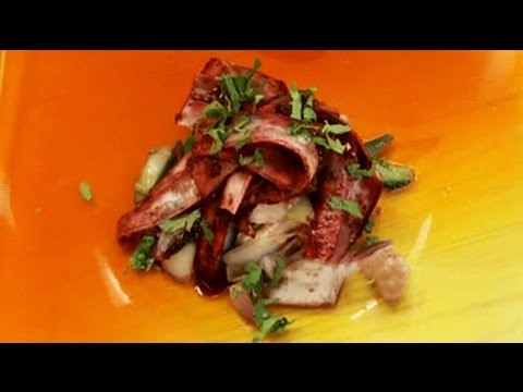 Mulberry Glazed Chinese Cabbage, Bok Choy and Red Radish