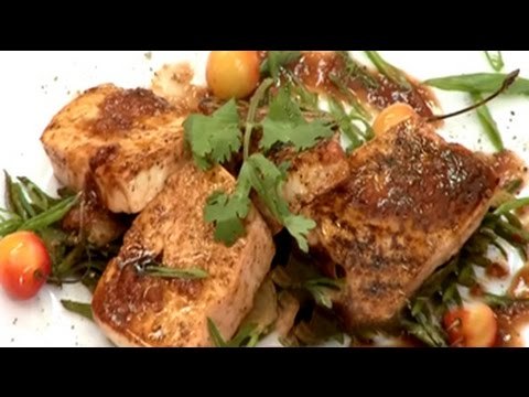 Watch recipe: Char Siu Paneer Crusted with Peepli Peppers
