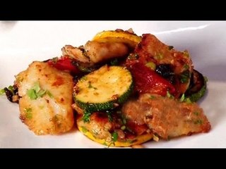 Watch recipe: Pan Seared Basa with Vegetables