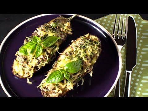 Twice Baked Baby Eggplant