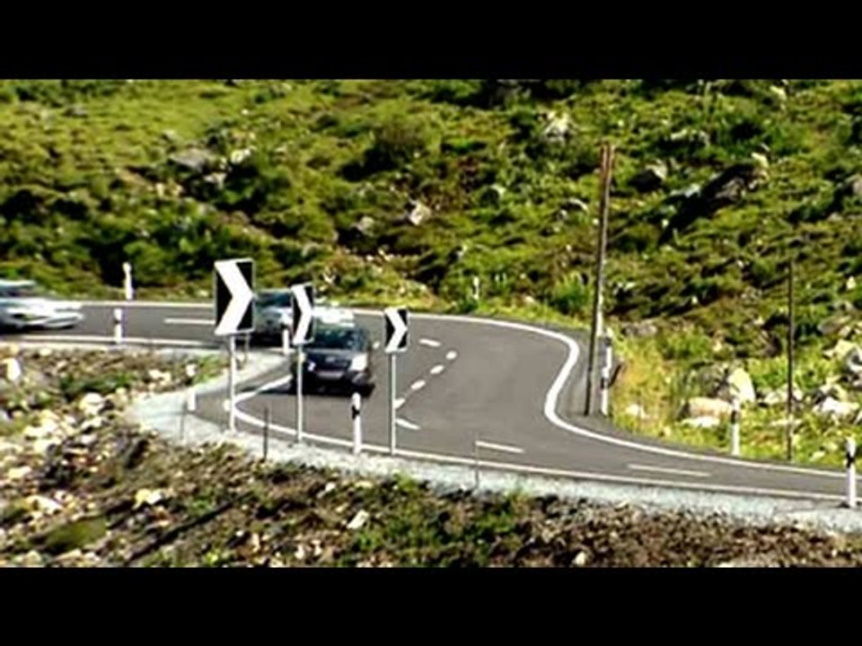 Driving through the highest road pass