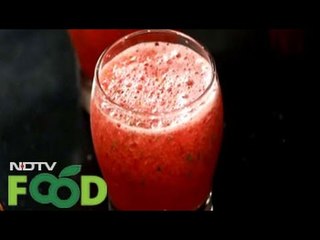 Watch recipe: Watermelon, Mint, Lime & Ginger Slushie