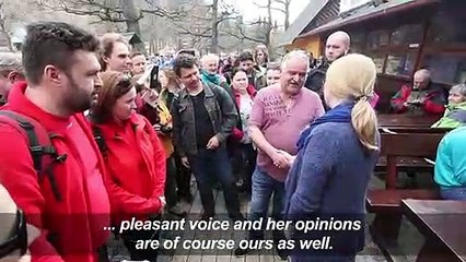 Slovakian presidential candidate Caputova on campaign trail