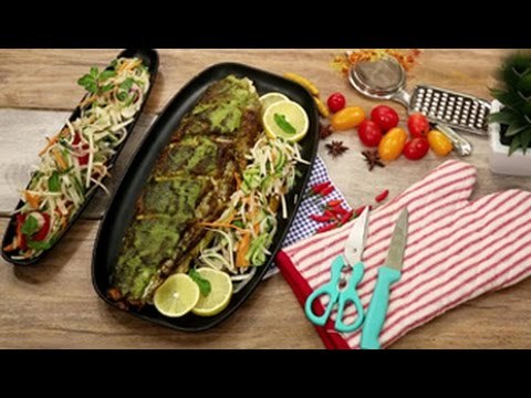 Drench Your Tastebuds With Roasted Kingfish In A Green Chilli Pesto