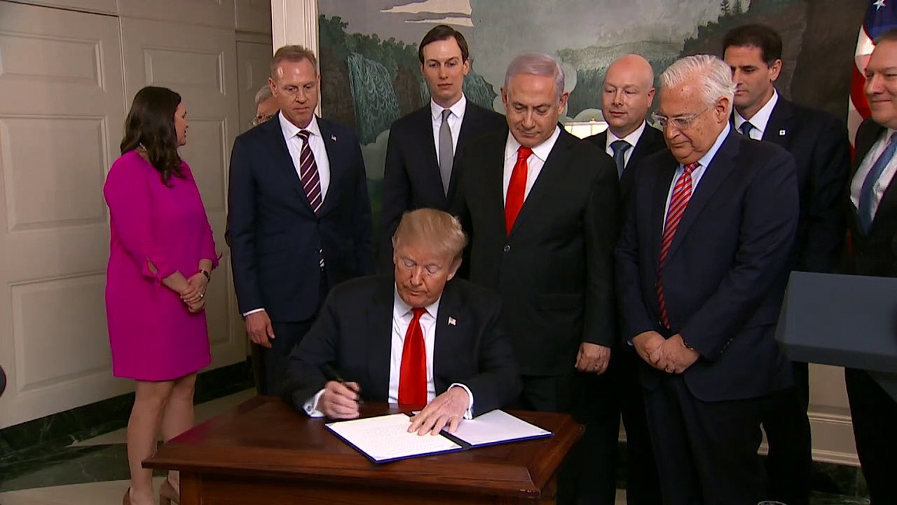 Trump erkennt Souveränität Israels über Golanhöhen an