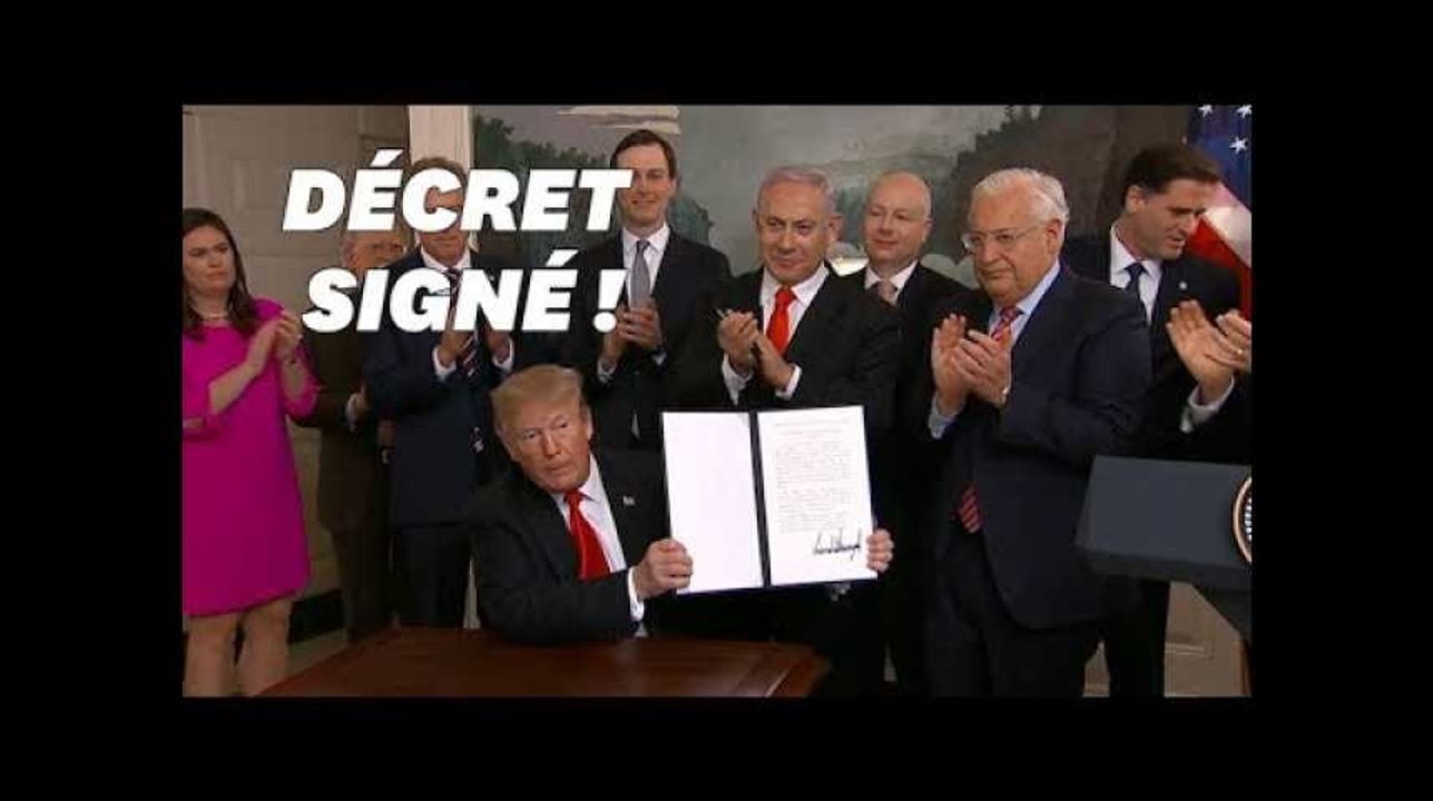 Trump signe le décret reconnaissant la souveraineté d'Israël sur le Golan