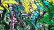 Fluid acrylic pour with swiping tutorial , expressing Nature's Way of Complexity  #irmgardart