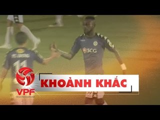 Tiền đạo Hoàng Vũ Samson mở tỷ số cho CLB Hà Nội trước Sài Gòn tại cúp QG