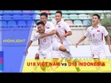 HIGHLIGHT | U18 VIỆT NAM vs U18 INDONESIA | VCK U18 ĐÔNG NAM Á 2017