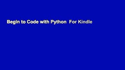 Start Coding with Python for Kindle 📚