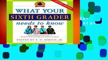 What Your Sixth Grader Needs to Know: Fundamentals of a Good Sixth-Grade Education, Revised