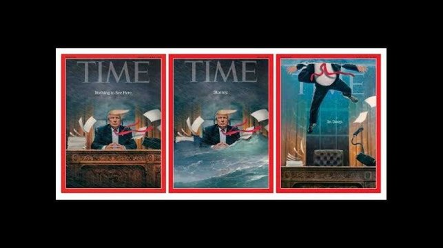 La couverture de Time magazine illustre bien la situation dans laquelle est Donald Trump