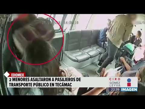 Dos menores de edad asaltaron a pasajeros de una combi en Tecámac | Noticias con Ciro