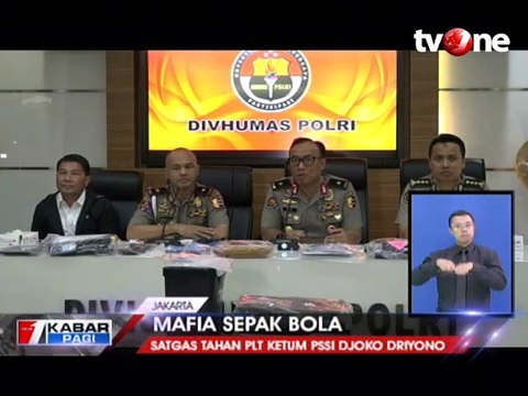 Satgas Tahan Plt Ketum PSSI Joko Driyono