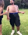 Drunk Man Hilarious Air Guitar Show