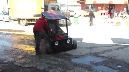 Bolu Oto Sanayide Çalışan Genç, Kendi Otomobilini Yaptı