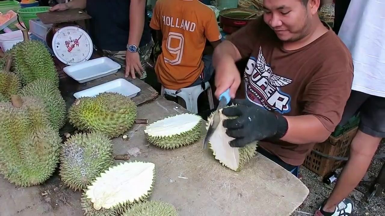 Durian Cutting Skills - Thailand Street Food - Thai Street Food