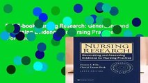 Full E-book Nursing Research: Generating and Assessing Evidence for Nursing Practice  For Free