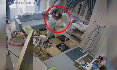 Tavan çökmeden saniyeler önce bebeği böyle kurtardı