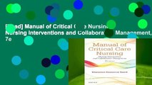 [Read] Manual of Critical Care Nursing: Nursing Interventions and Collaborative Management, 7e