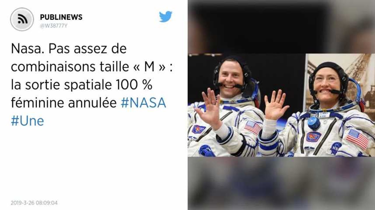 Nasa. Pas assez de combinaisons taille « M » : la sortie spatiale 100 % féminine annulée.