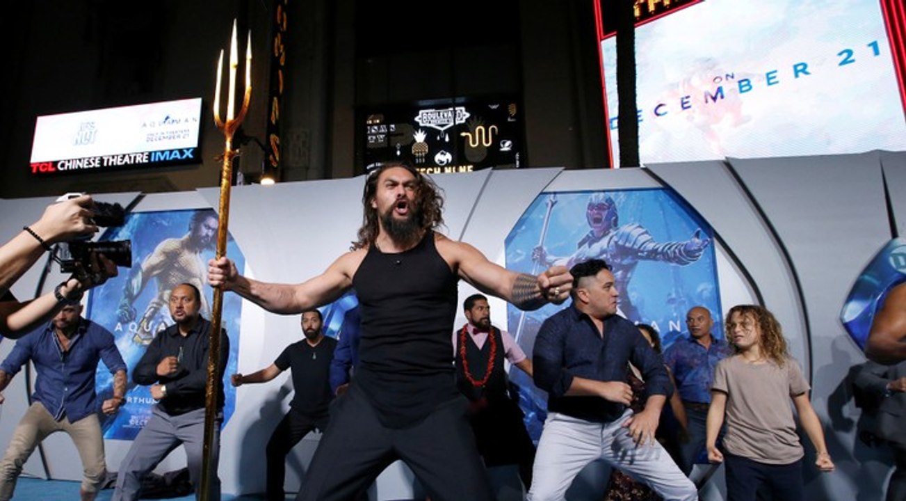 Jason Momoa's Haka bei der Premiere des Films 'Aquaman'
