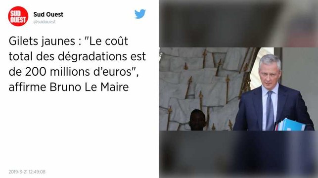 Gilets jaunes. Le vandalisme a coûté 200 millions d’euros aux assureurs, selon leur fédération.