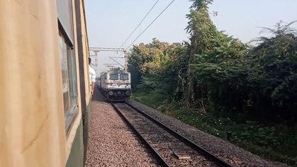 Crossing Train Normal Speed vs Slow Motion