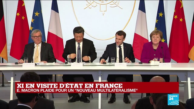 REPLAY - Discours de Xi Jinping lors de la réunion à l'Elysée avec Macron, Merkel et Juncker