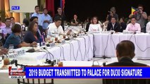 2019 budget transmitted to Palace for Du30 signature