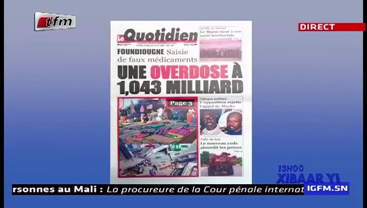 REPLAY - Revue de Presse - Pr : MAMADOU MOUHAMED NDIAYE - 26 Mars 2019