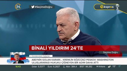 Binali Yıldırım 24 TV'de