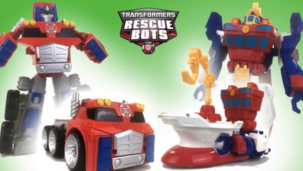 Download Video: Transformers Rescue Bots Optimus Prime High Tide Deep Water Rescue Playskool || Keith's Toy Box