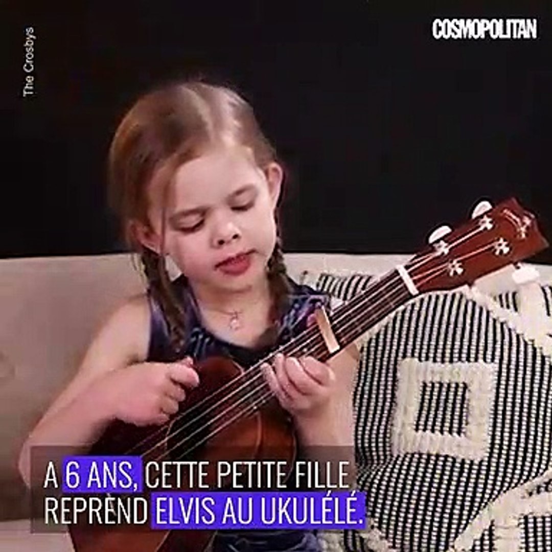 A 6 ans, cette petite fille reprend Elvis au ukulélé - Vidéo