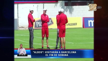 Liga de Quito con varias modificaciones para visitar a Barcelona en el Monumental