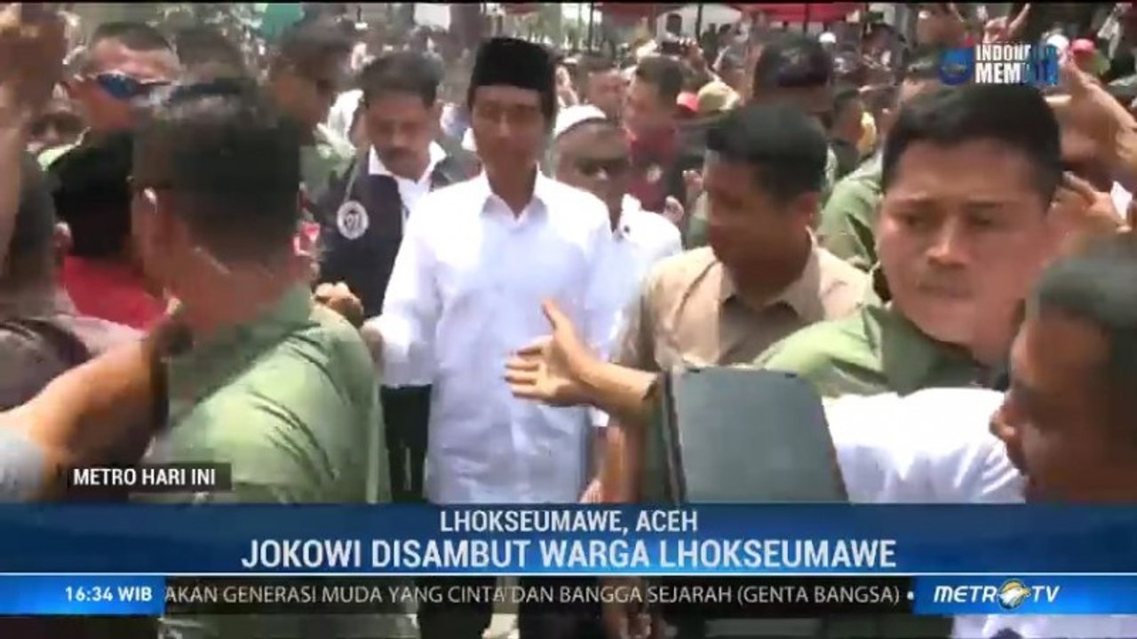 Jokowi Disambut Meriah Warga Lhokseumawe