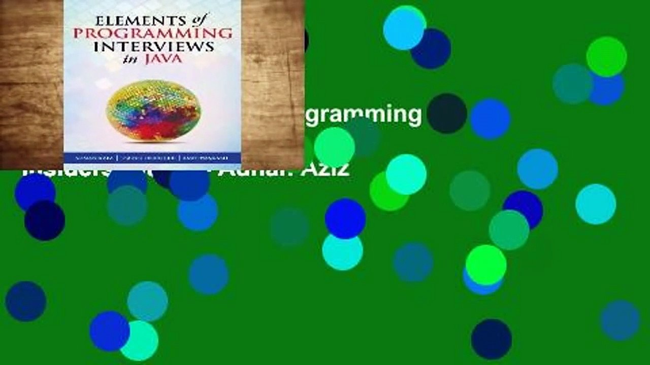 Review  Elements of Programming Interviews in Java: The Insiders' Guide - Adnan Aziz