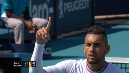 Miami - Malgré un show d'extraterrestre, Kyrgios s'incline