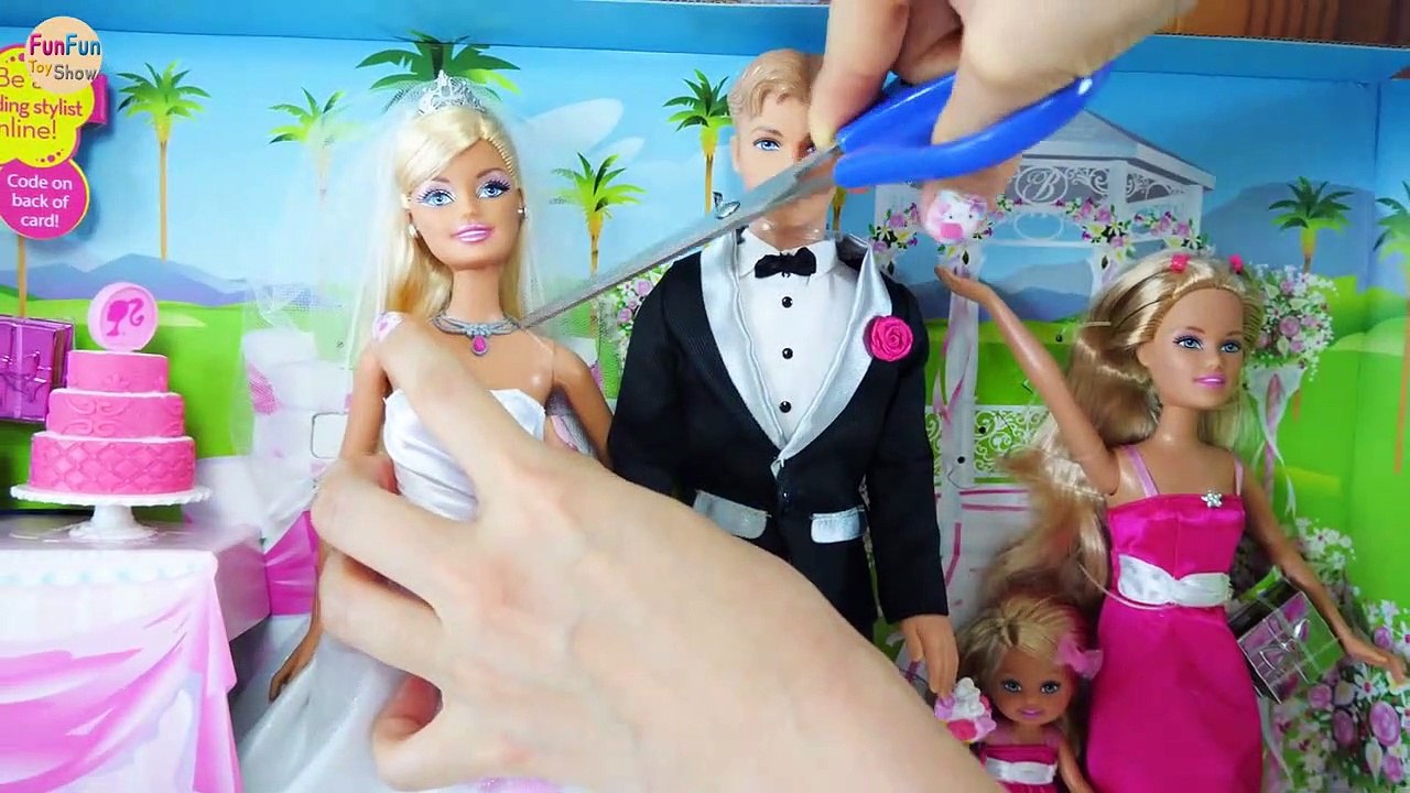 Barbie, je Peux Être Une Mariée Robe de Mariée station de jeux Raiponce Gaun pengantin beaux Barbie Vestido de noiva
