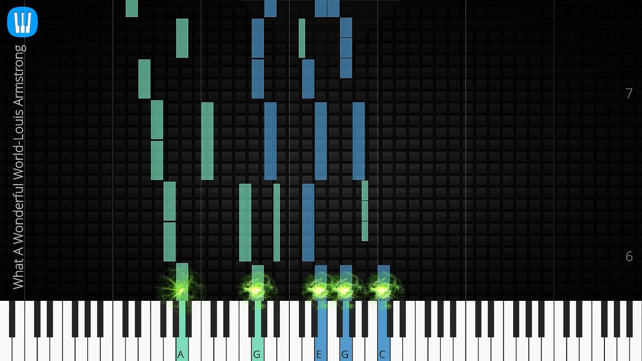 [Piano Solo]What A Wonderful World, Louis Armstrong-Synthesia Piano Tutorial